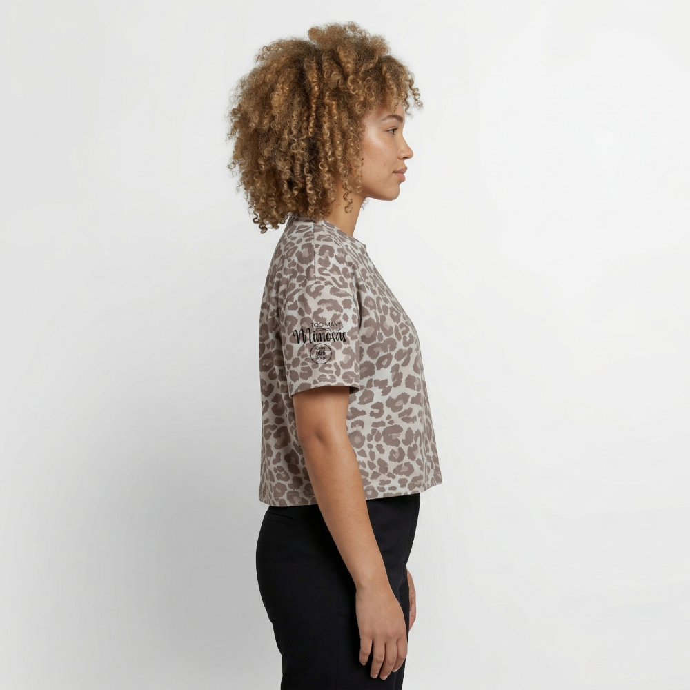 Boxy Leo Frauen Premium Organic T-Shirt Halt einfach deine Fresse - Leopard print