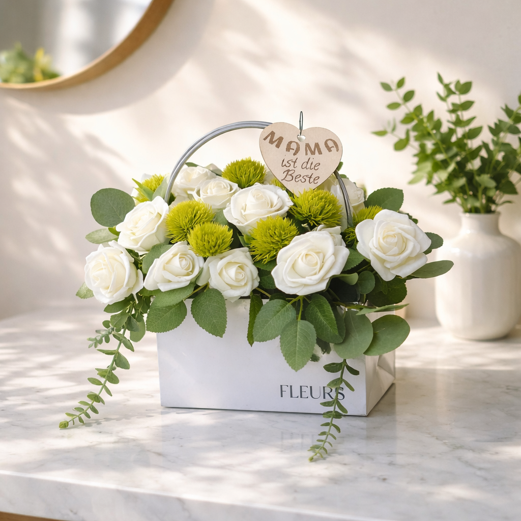 Blumengesteck Tasche verspiegelte Tragetasche