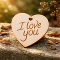 Holzherz I love you