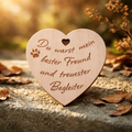 Holzherz Erinnerung an verstorbenes geliebtes Haustier ,,Mein bester Freund´´