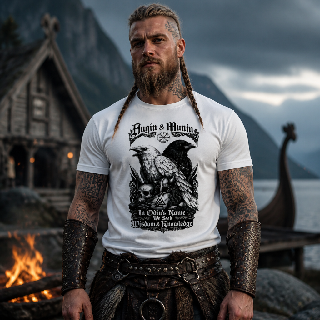 Männer T-Shirt Hugin und Munin
