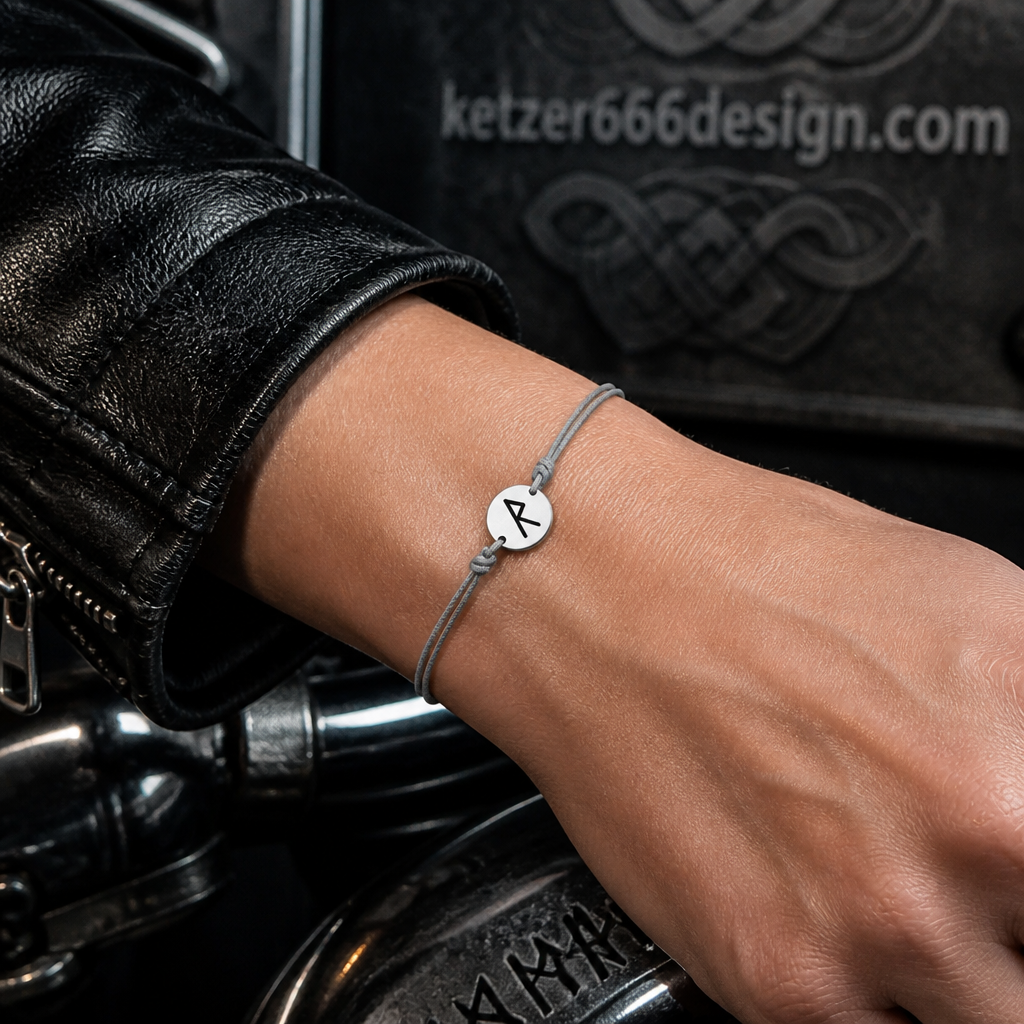 Armband - handgefertigt mit gelaserter Raidho Rune
