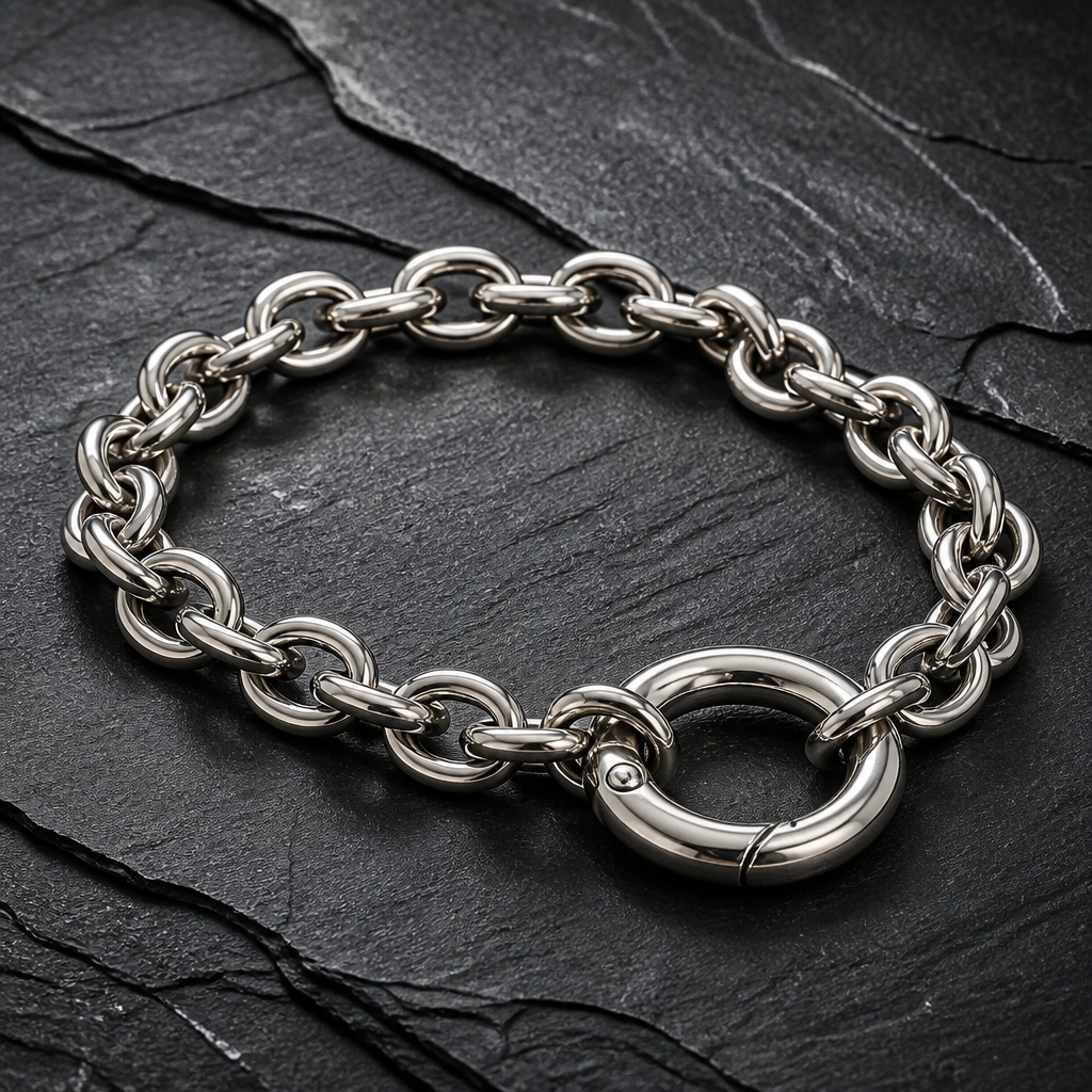 Edelstahl Armband mit Öse für Charms - Bikerwear - Wikingerwear