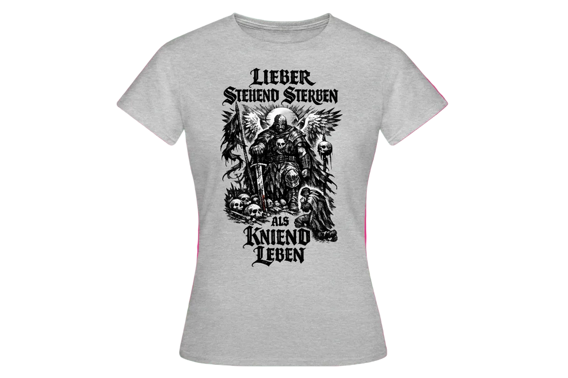 Frauen T-Shirt - Grau meliert