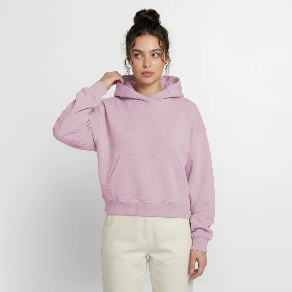 Cropped Oversized Heavyweight Frauen Hoodie - Altrosa