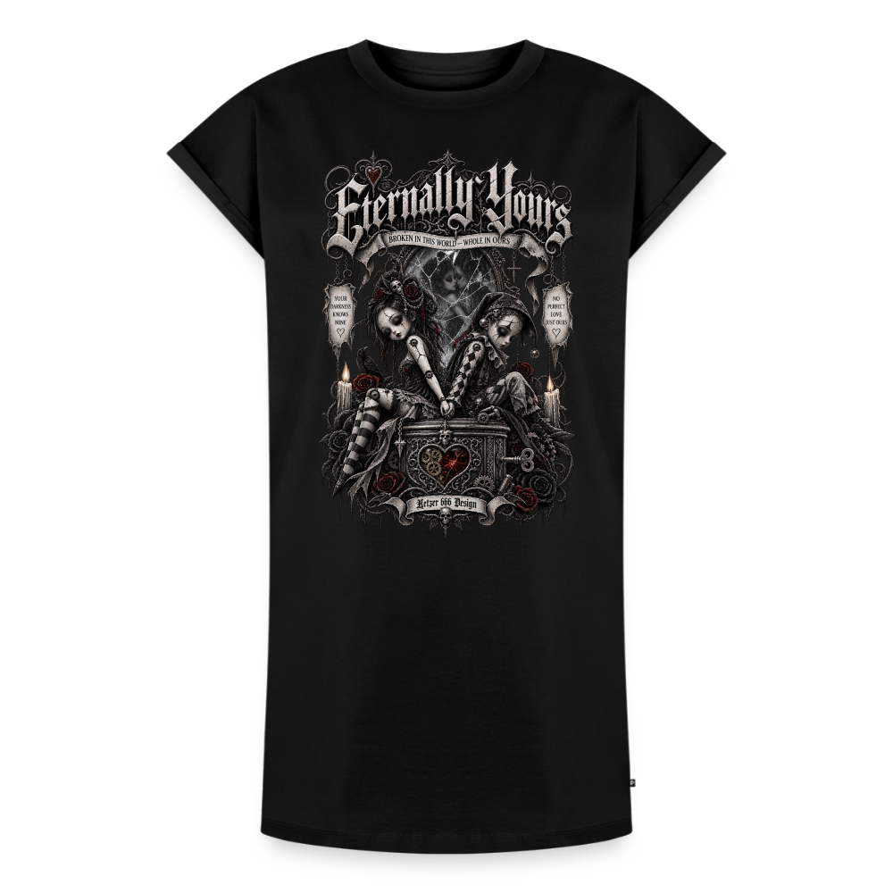 Gothic Damen T-Shirt-Kleid Eternally Yours in Schwarz – Bikerwear von Ketzer 666 Design