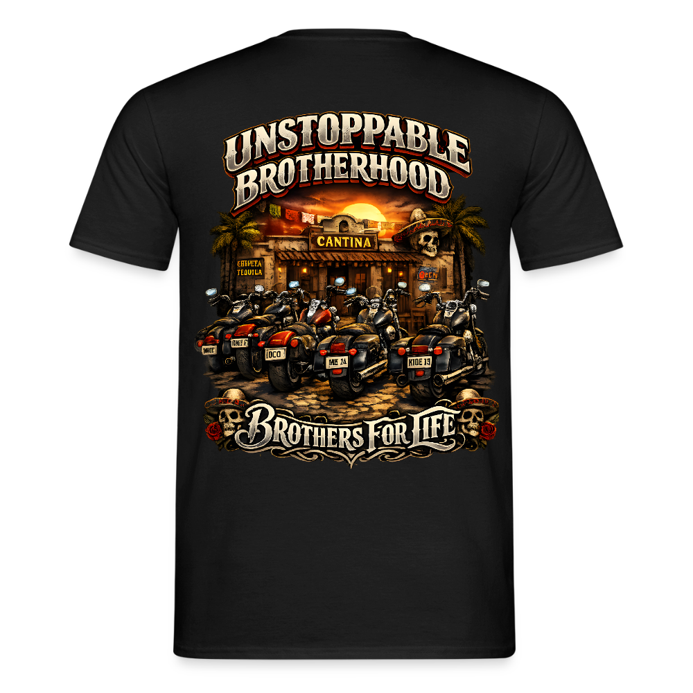 Männer T-Shirt Unstoppable Brotherhood - Schwarz