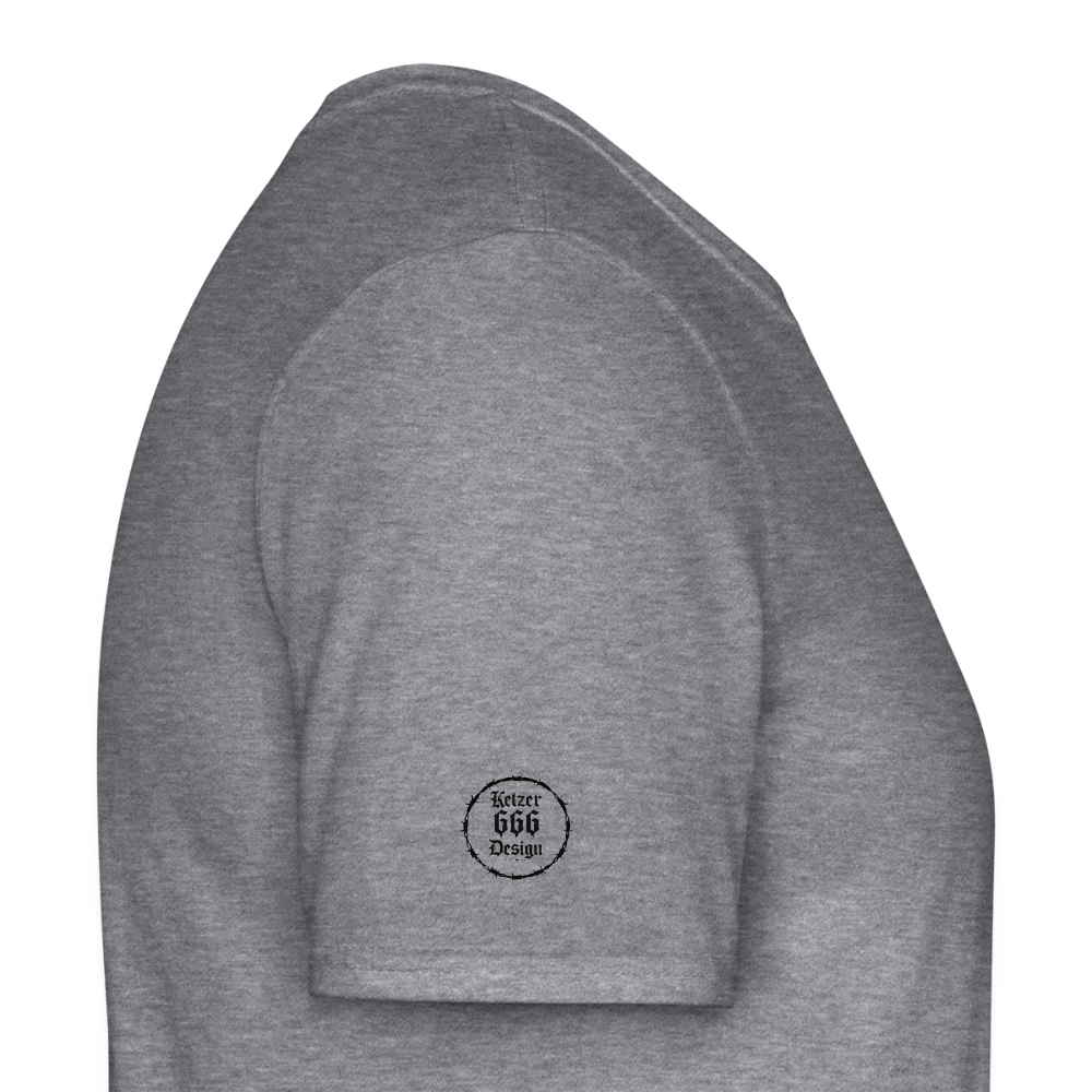 Männer T-Shirt Lieber stehend sterben - Graphit meliert