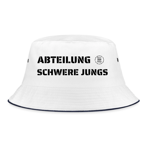 Bucket Hat Abteilung schwere Jungs - Weiß/Navy