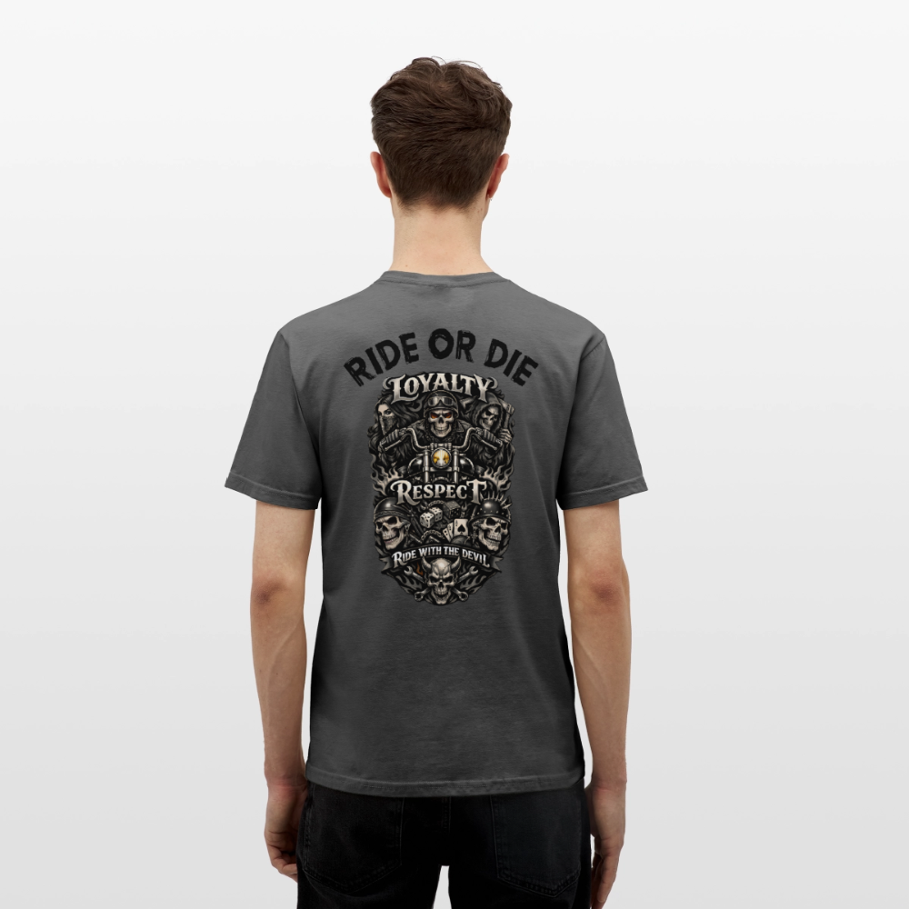 Männer T-Shirt Loyalty Ride or Die - Anthrazit