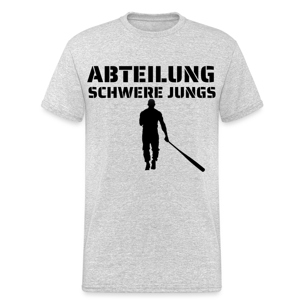 Männer Gildan Heavy T-Shirt Schwere Jungs Baseball - Grau meliert