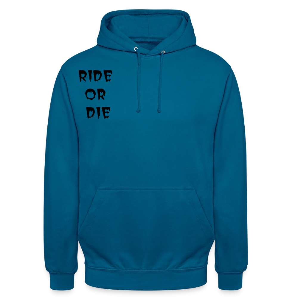 Unisex Hoodie Ride or Die, Loyalty - Tiefseeblau 