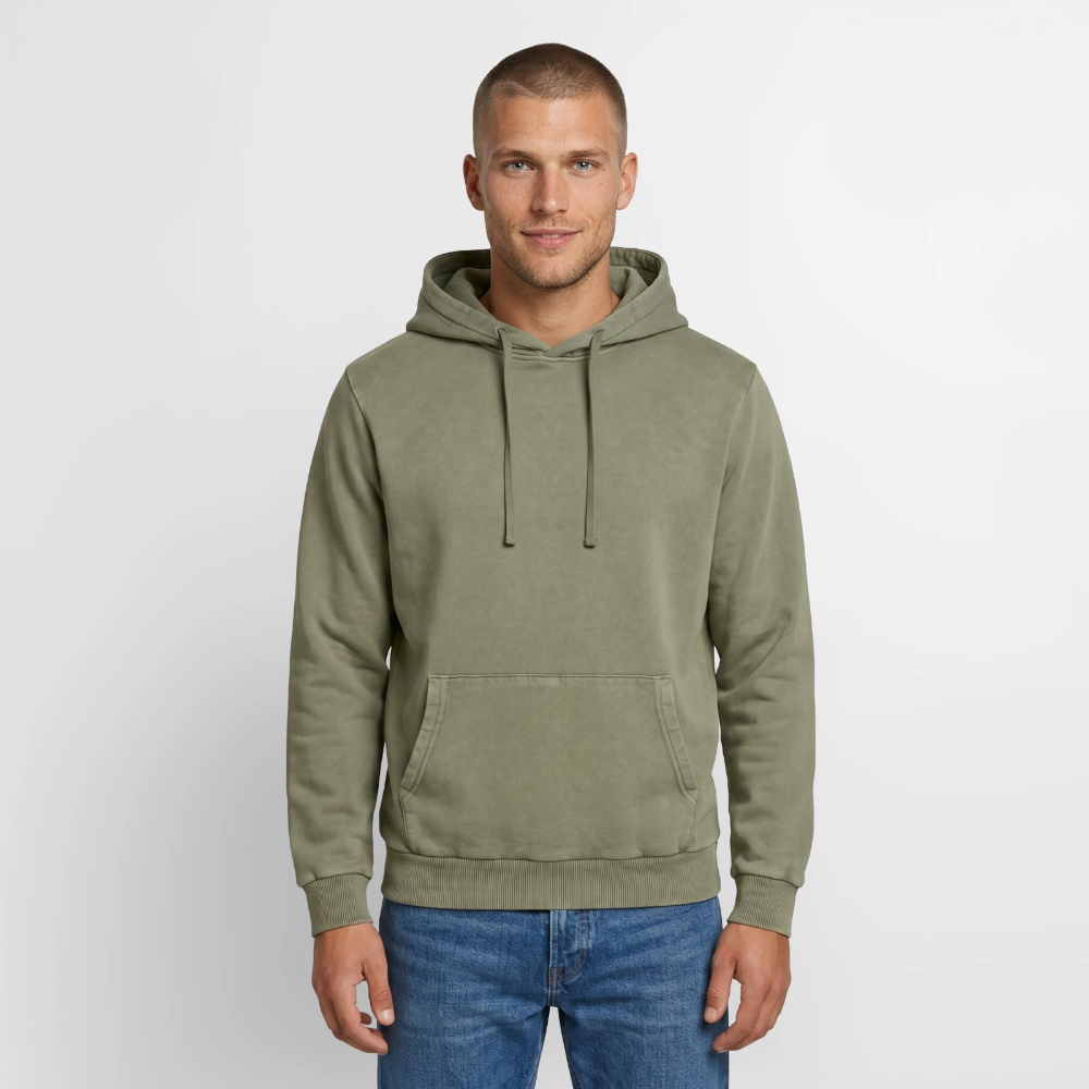 Relaxed Unisex Premium Acid-Washed Hoodie - Grün Acid Wash