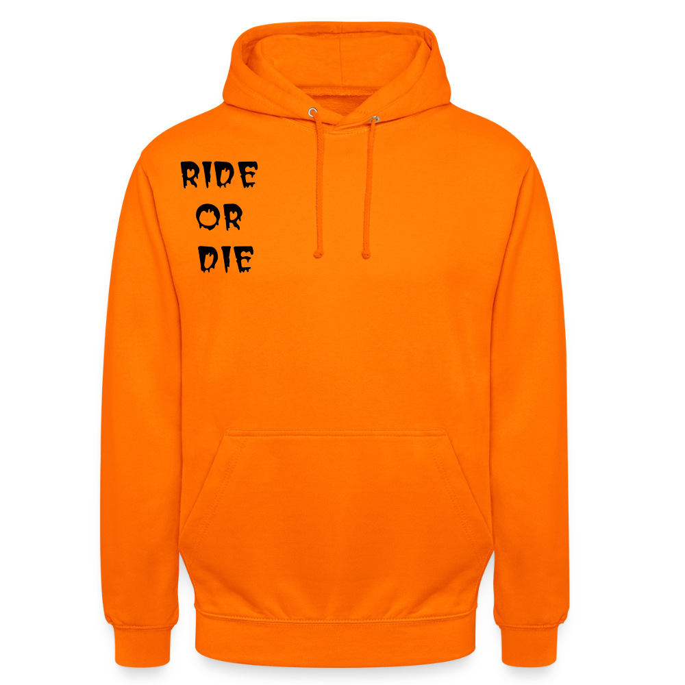 Unisex Hoodie Ride or Die, Loyalty - Orange