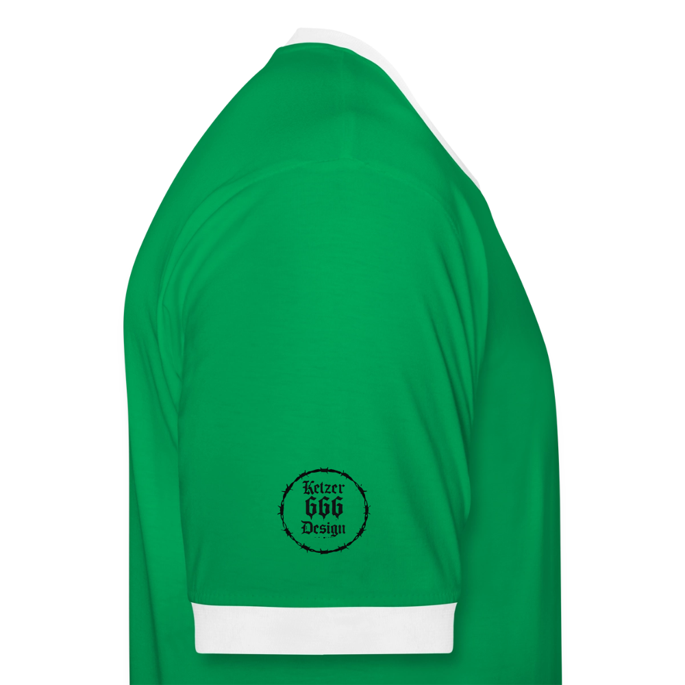 Männer Kontrast-T-Shirt MADE IN GOOD OLD GERMANY - Kelly Green/Weiß
