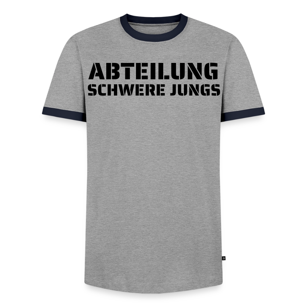 Männer Kontrast-T-Shirt - Grau/Navy 
