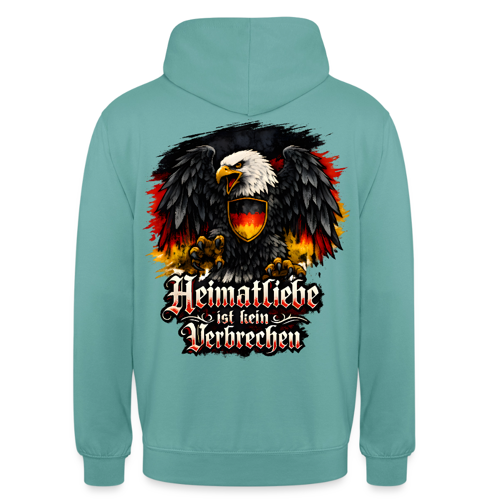 Unisex Hoodie Heimatliebe - Pastelltürkis