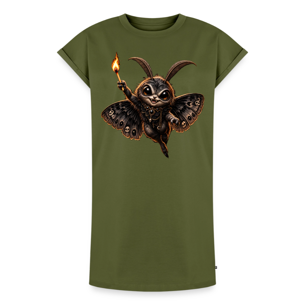 Frauen Premium Organic T-Shirt Kleid - Khaki