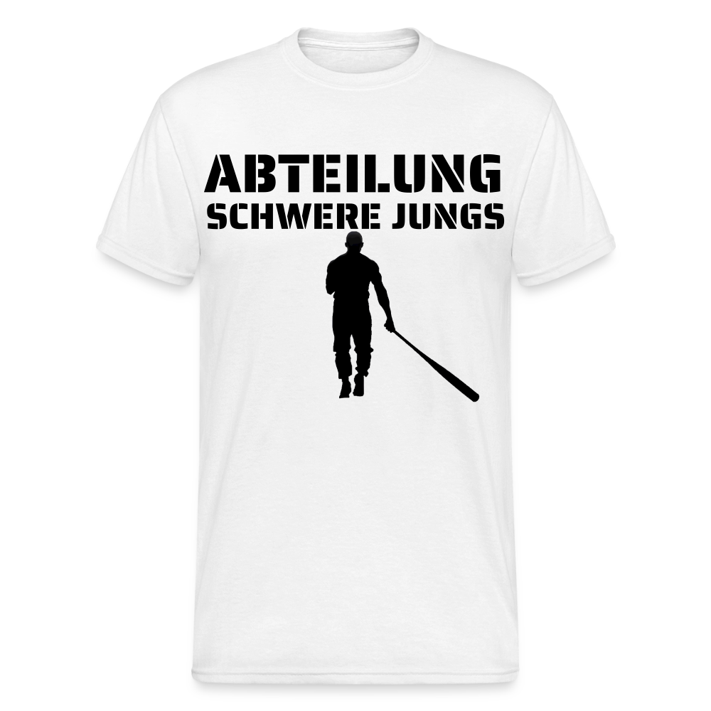 Männer Gildan Heavy T-Shirt Schwere Jungs Baseball - Weiß