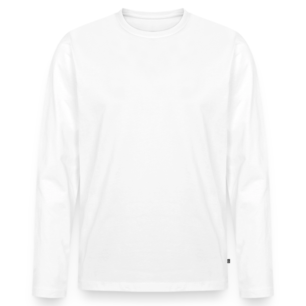 Männer Premium Bio Langarmshirt - Weiß