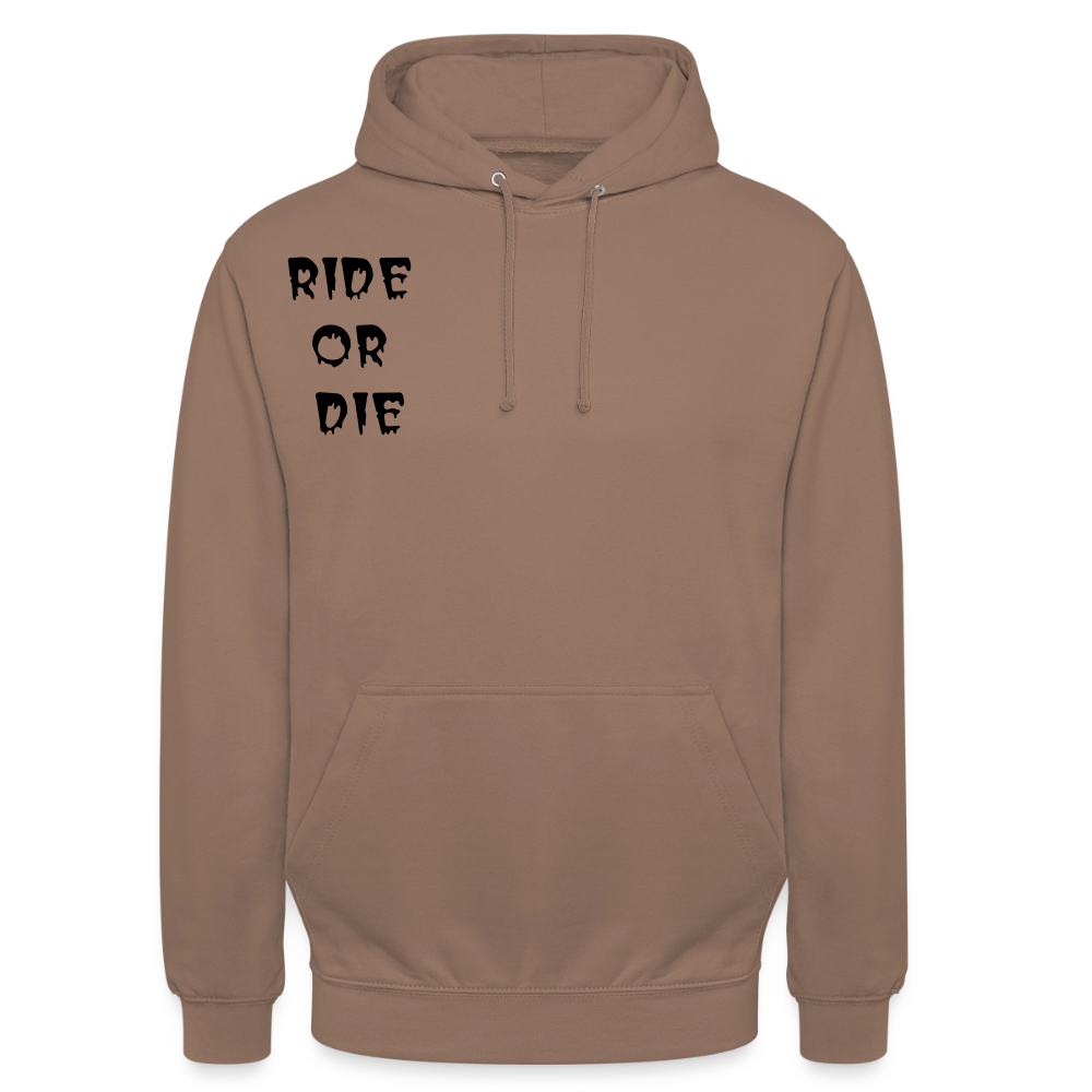 Unisex Hoodie Ride or Die, Loyalty - Mokka