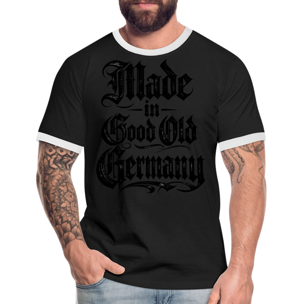 Männer Kontrast-T-Shirt MADE IN GOOD OLD GERMANY - Schwarz/Weiß