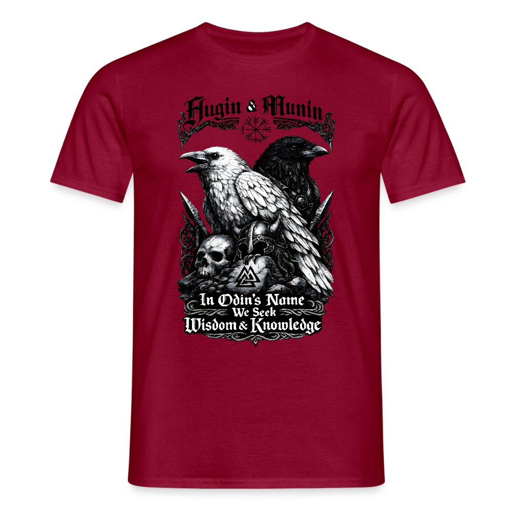 Männer T-Shirt Hugin und Munin - Ziegelrot