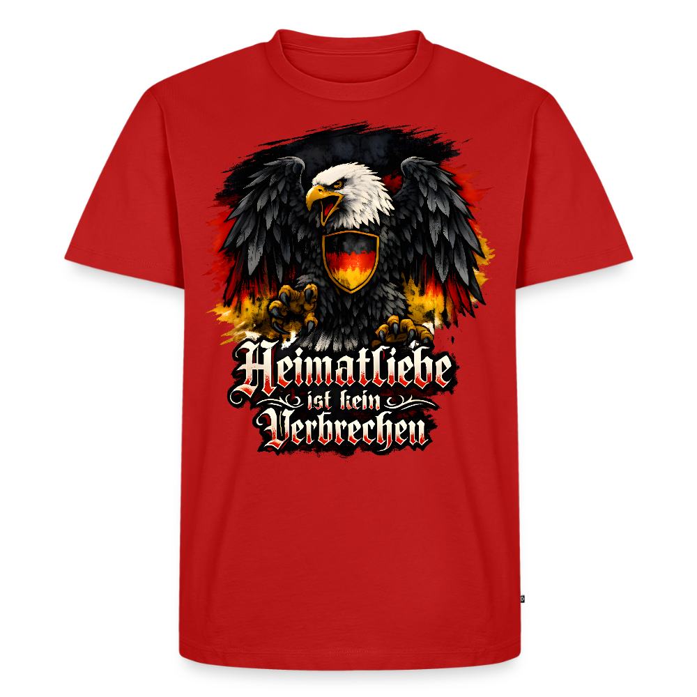 Männer Premium T-Shirt Heimatliebe - Rot