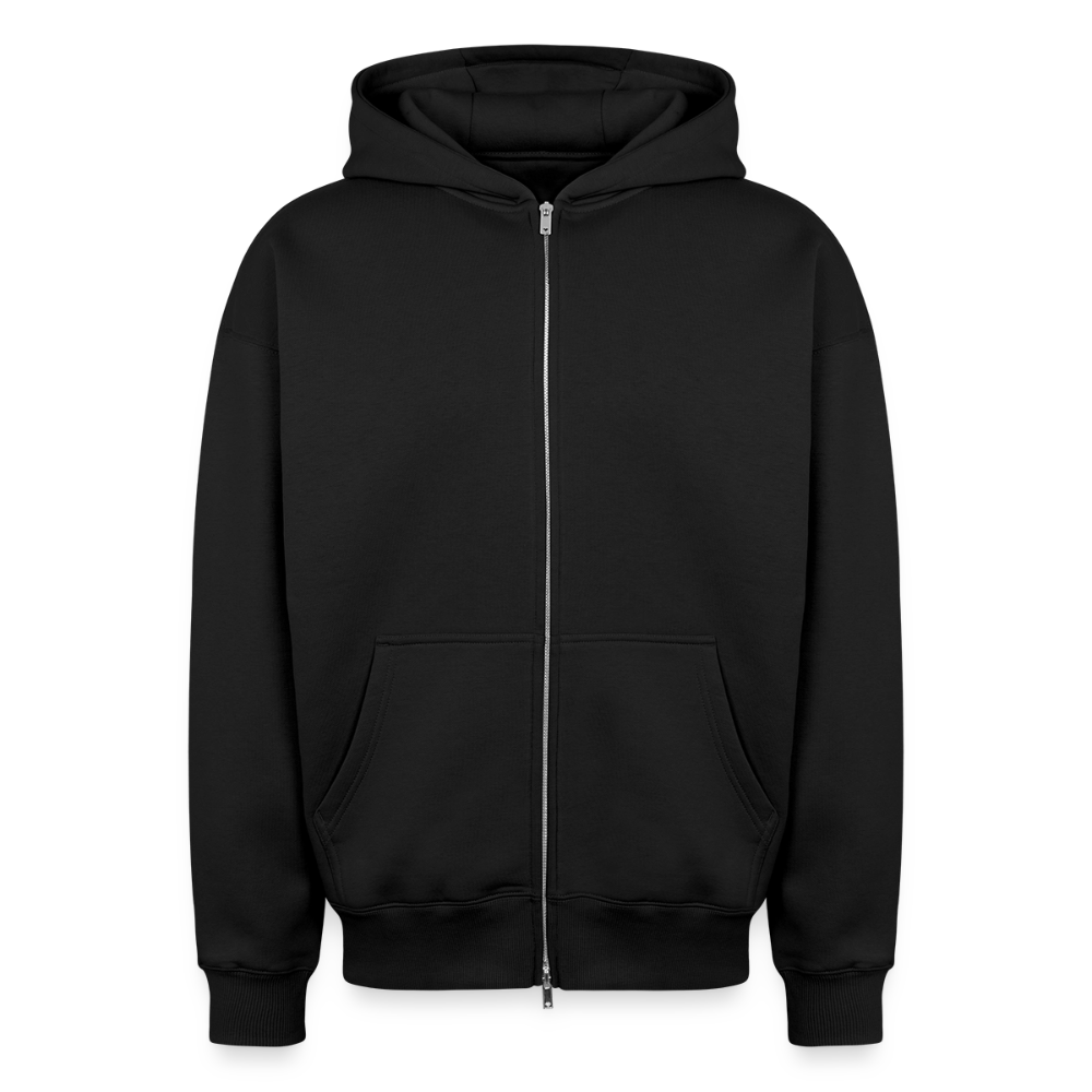 Schwarzer Herren Biker Zip-Hoodie mit Bound of Loyalty Backprint