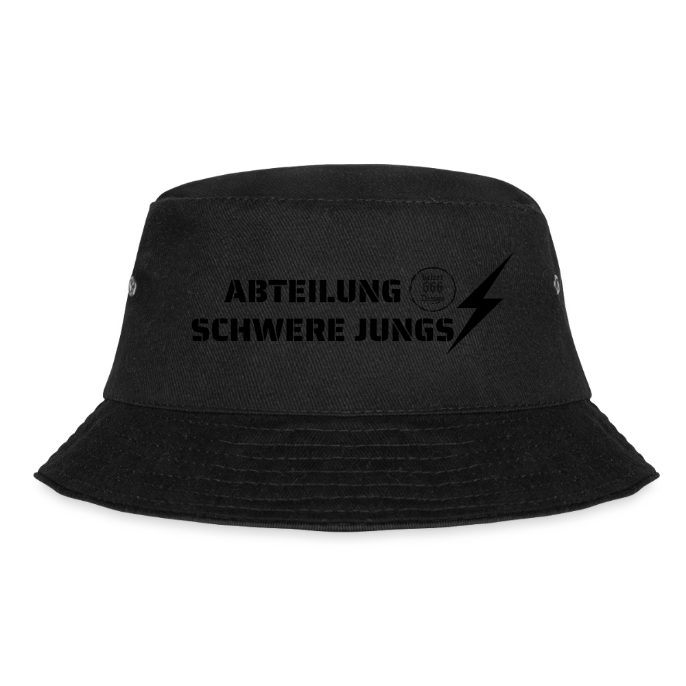 Bucket Hat Abteilung Schwere Jungs - Schwarz