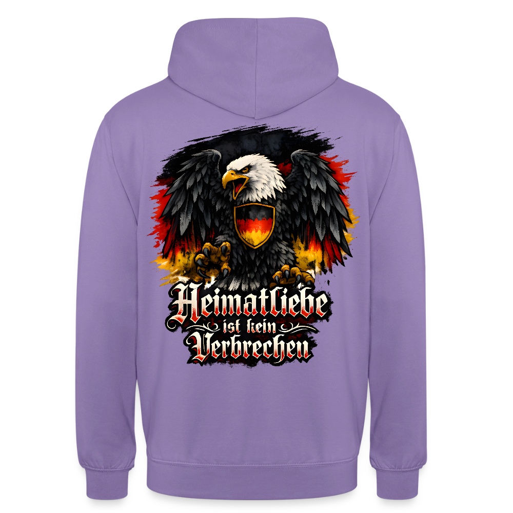 Unisex Hoodie Heimatliebe - Lavendel