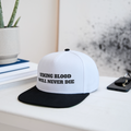 Snapback Cap Viking Blood will never die - Weiß/Schwarz