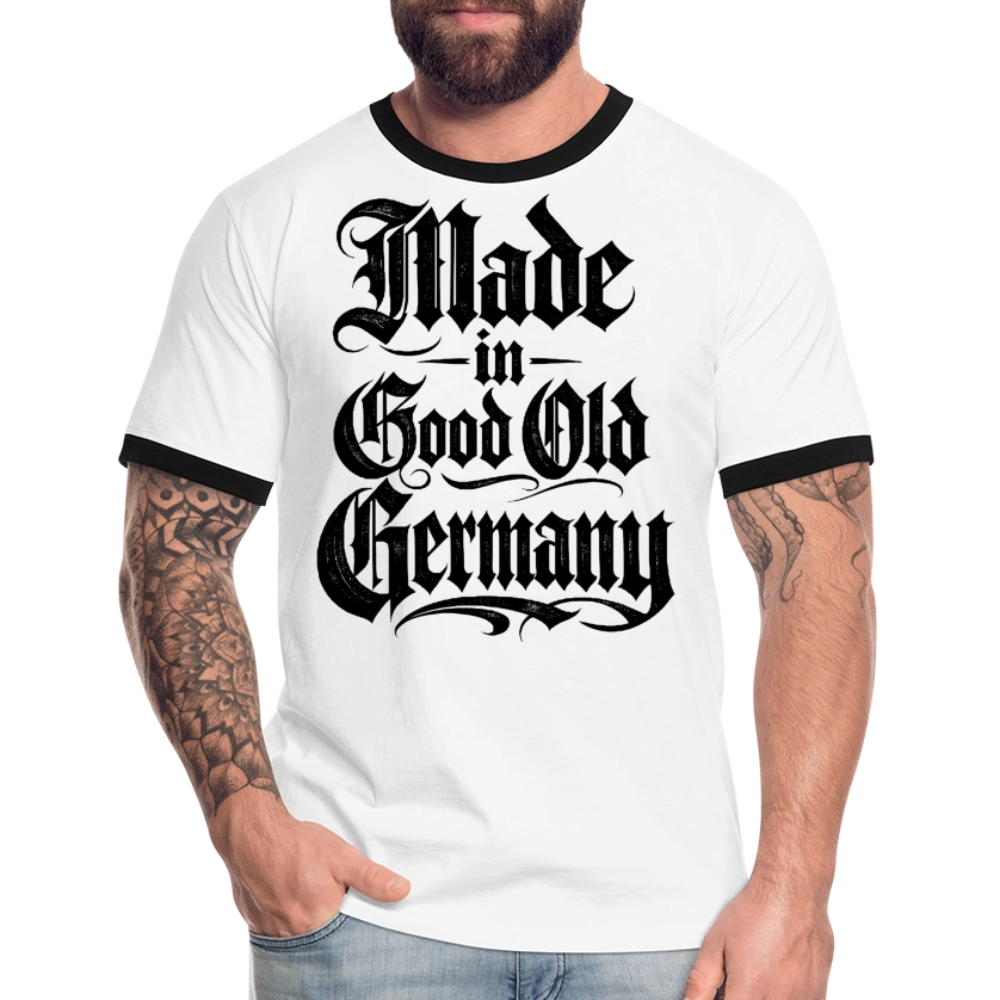 Männer Kontrast-T-Shirt MADE IN GOOD OLD GERMANY - Weiß/Schwarz