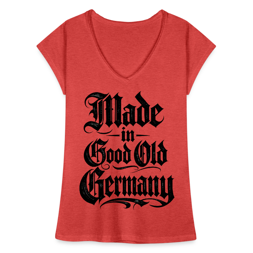Frauen Vintage T-Shirt - Rot meliert
