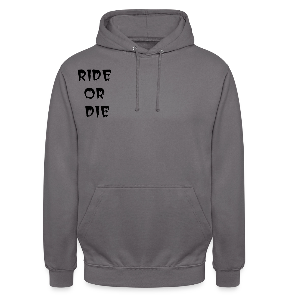 Unisex Hoodie Ride or Die, Loyalty - Mittelgrau