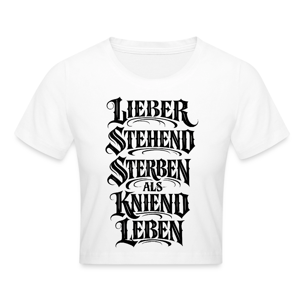 Frauen Cropped T-Shirt - Weiß