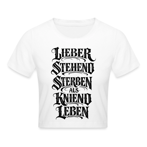 Frauen Cropped T-Shirt - Weiß