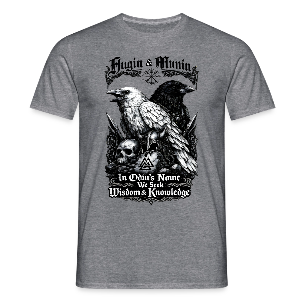 Männer T-Shirt Hugin und Munin - Graphit meliert