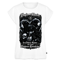 Frauen T-Shirt mit gerollten Ärmeln Hugin und Munin - Weiß