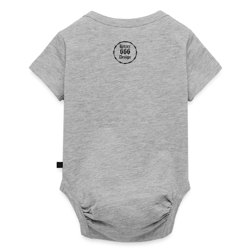 Baby Bio-Kurzarm-Body - Grau meliert