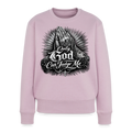 Damen-Pullover in Altrosa mit dem Statement ONLY GOD CAN JUDGE ME – Frontansicht
