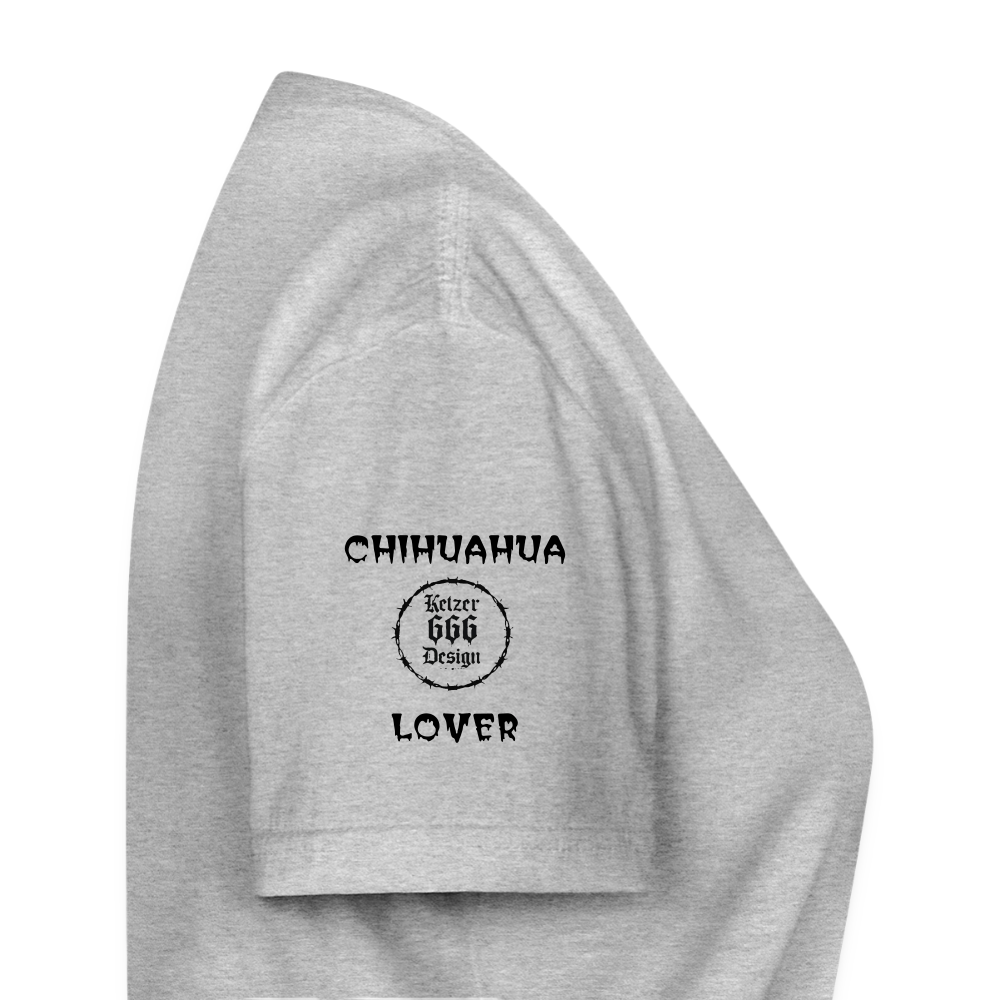 Klassisches Frauen-T-Shirt mit V-Ausschnitt Chihuahua Ganz dünnes Eis - Grau meliert