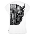 Frauen T-Shirt mit gerollten Ärmeln - Weiß