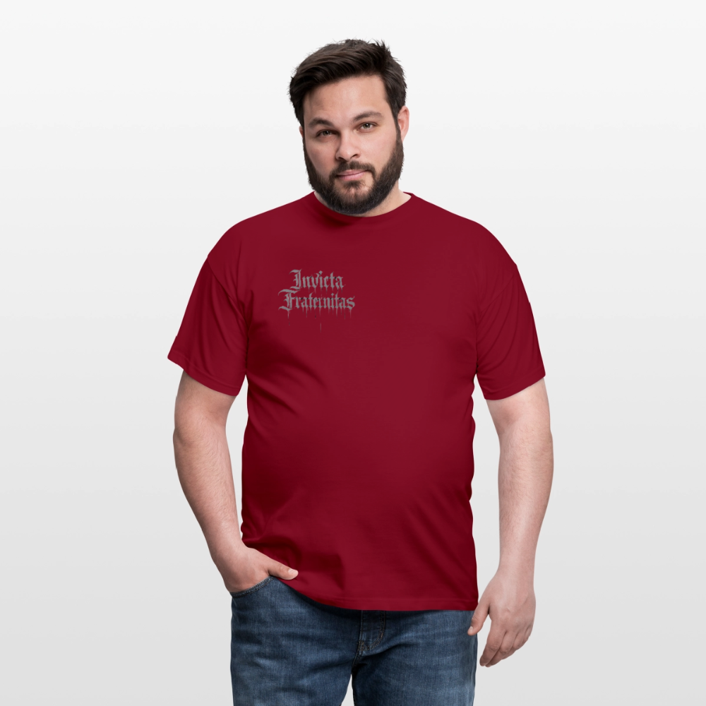 Männer T-Shirt Invicta Fraternitas Front Logo - Ziegelrot