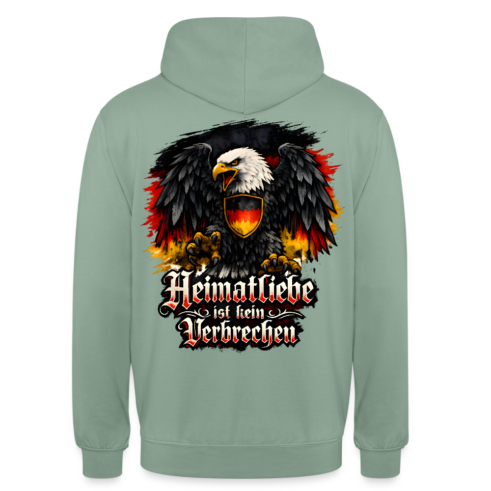 Unisex Hoodie Heimatliebe - Graugrün
