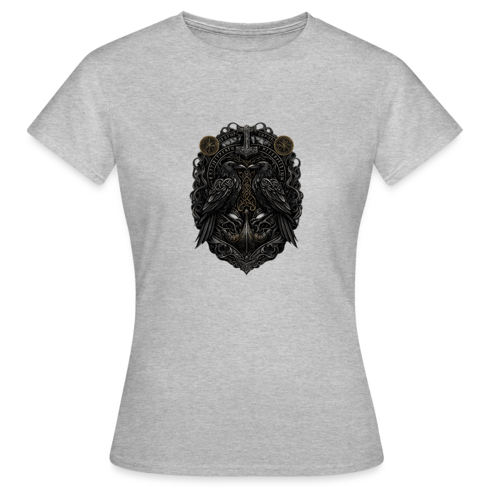 Frauen T-Shirt Thought & Memory Hugin & Munin - Grau meliert