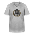 Klassisches Männer-T-Shirt mit V-Ausschnitt Fenrir - Grau meliert