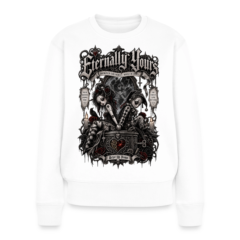 Gothic Damen-Pullover "Eternally Yours" in Weiß – Bikerwear von Ketzer 666 Design
