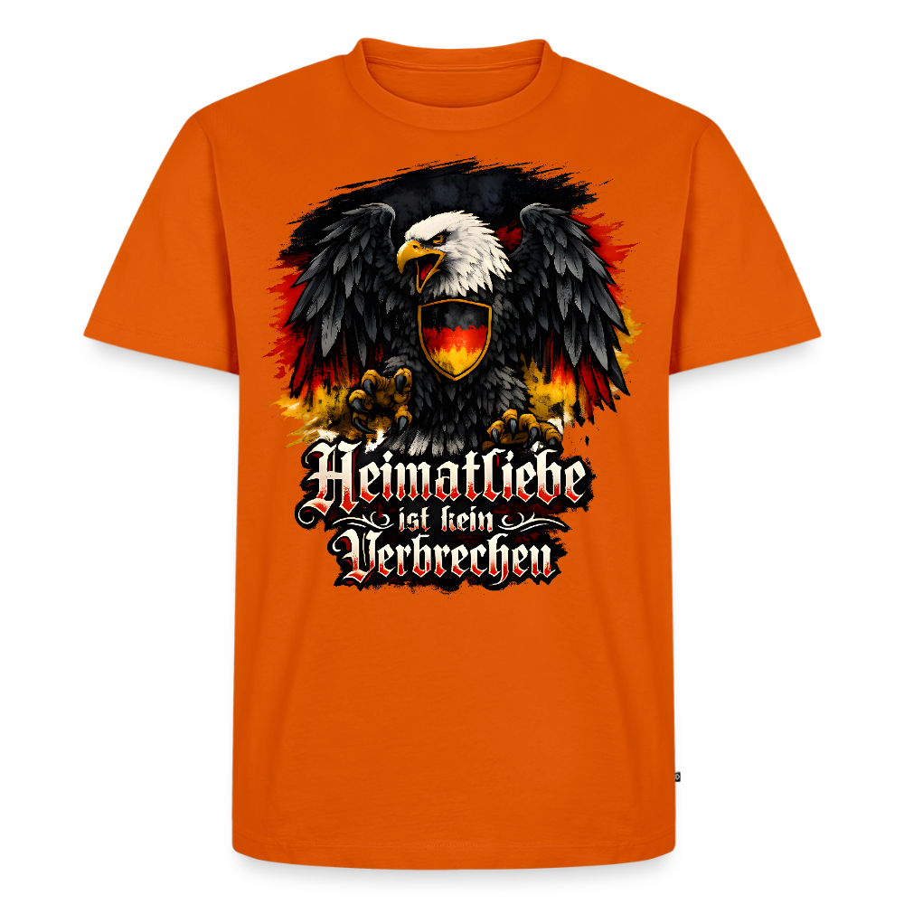 Männer Premium T-Shirt Heimatliebe - Orange 