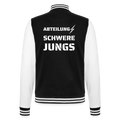 College-Sweatjacke - Schwarz/Weiß